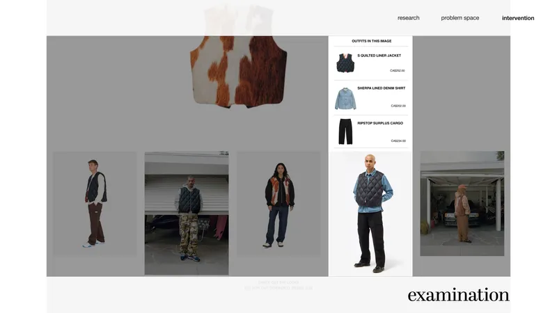 Curated outfit examples from the Stüssy web experience redesign